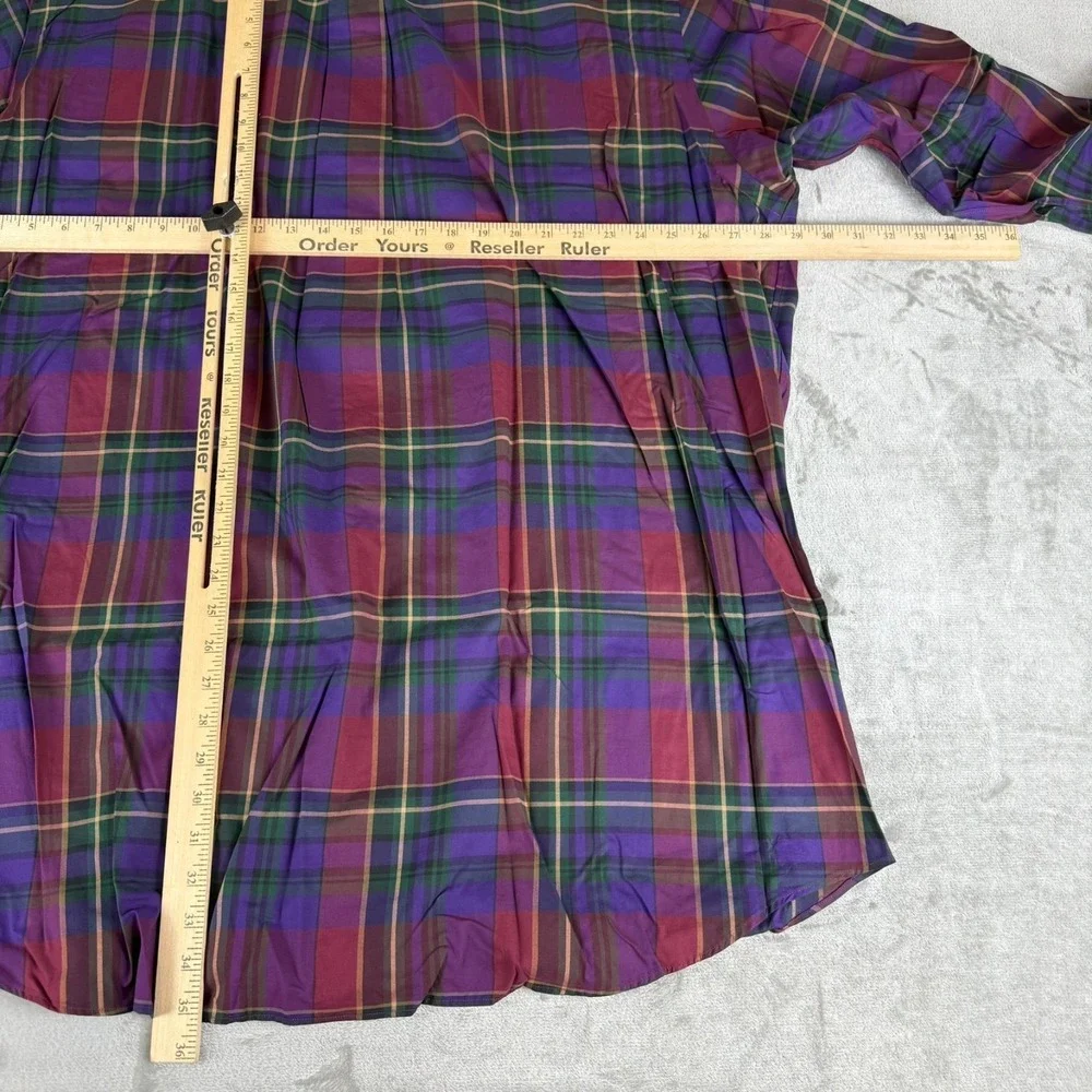 Polo Ralph Lauren Button-Down Shirt Men 2XLT Purple Red Blue Plaid Navy Pony NWT